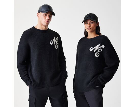 Sweater New Era - Branded Knit Sweater - Black