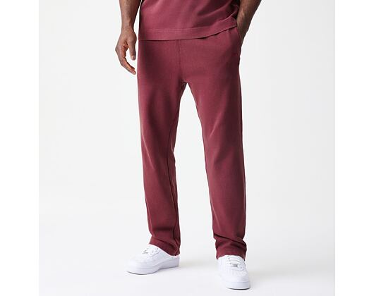 Pants New Era - Branded Washed Straight Sweatpants - Burgundy