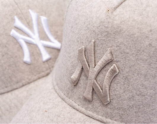 Cap New Era - MLB Melton Wool 9FORTY A-Frame - NY Yankees - Stone