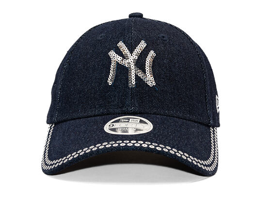 Womens Cap New Era - MLB Womens Distressed 9FORTY - NY Yankees - Blue