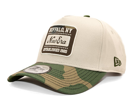 Cap New Era - Branded Camo Patch 9FORTY A-Frame - Stone / Woodland Camo