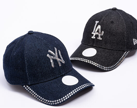 Womens Cap New Era - MLB Womens Distressed 9FORTY - NY Yankees - Blue