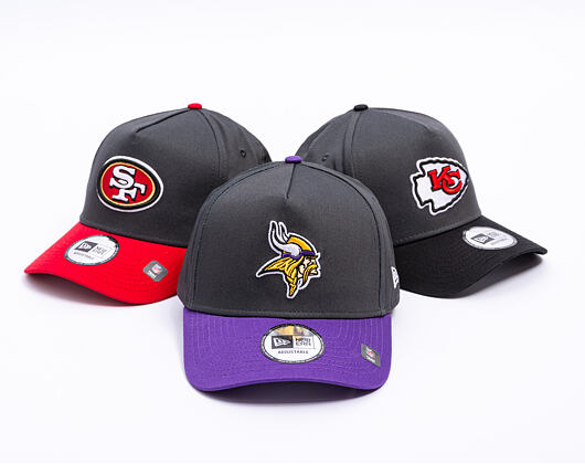 Cap New Era - NFL Charcoal Drop 9FORTY A-Frame - Minnesota Vikings - Steel Clouds / Purple
