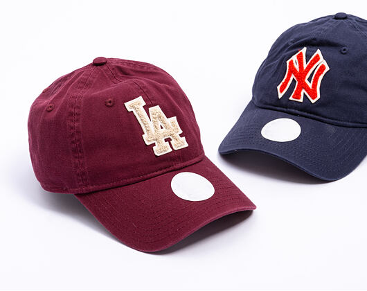 Womens Cap New Era - MLB Boucle 9TWENTY - LA Dodgers - Burgundy / Cream