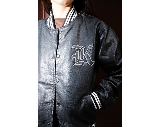 Karl Kani - Kani Western Pu Leather College Jacket - Black
