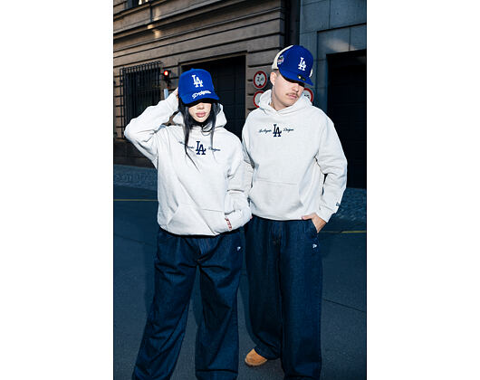 Sweatshirt New Era - MLB Graphic Oversized Hoody - LA Dodgers - Heather Grey