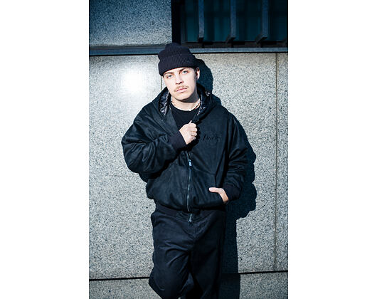 Jacket New Era - NBA Suede Hooded Jacket - LA LAkers - Black