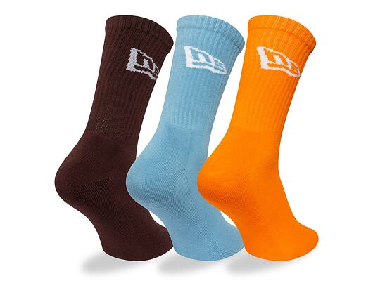 Socks New Era - Flag Crew Socks 3pk - Brown / Blue / Orange