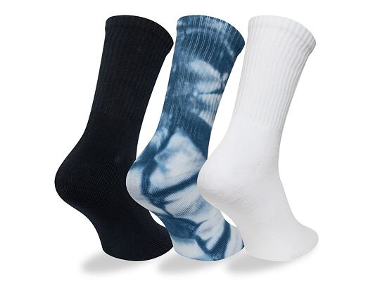 Socks New Era - Tie dye Crew Socks 3pk - White / Navy
