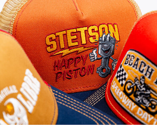 Stetson - Trucker Cap Piston - Navy/Burned Orange