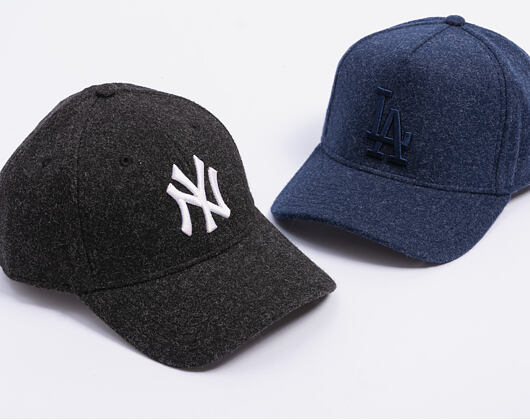 Cap New Era - MLB Melton Wool 9FORTY - NY Yankees - Black / White