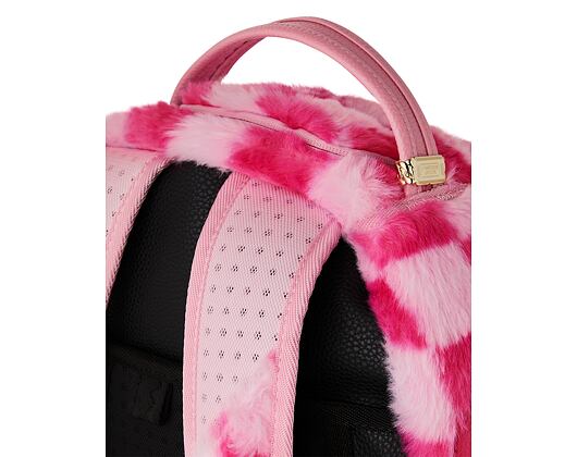 Sprayground Pink Fur Check Backpack