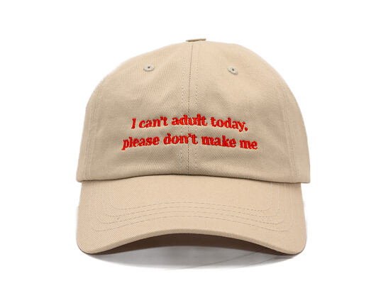 8by8 Dadcap - "I can't adult today" - Tan/Orange