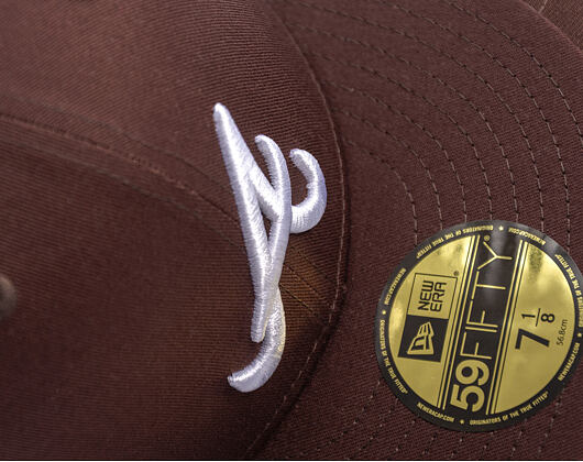 New Era - MLB Seasonal 59FIFTY - Atlanta Braves - Burnt Wood - Brown