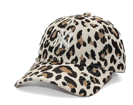 Womens Cap New Era - MLB Leopard Midi 9FORTY - NY Yankees - Camel
