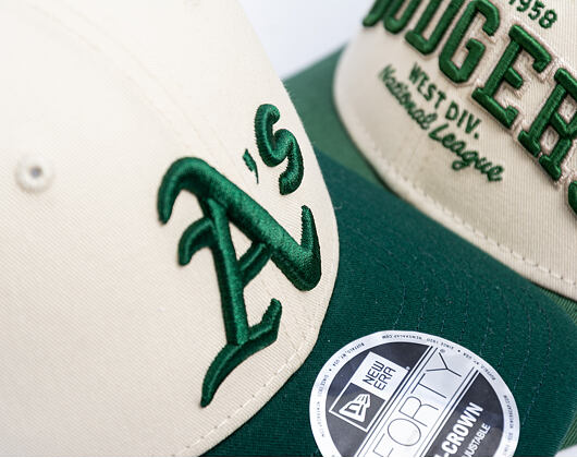 Cap New Era - MLB Colorblock 9FORTY M-CROWN - Oakland Athletics - Cream