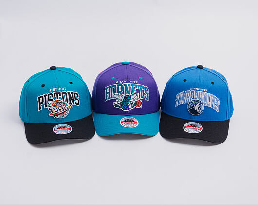 Cap Mitchell & Ness - NBA Team Arch Snapback - Detroit Pistons - Teal / Black