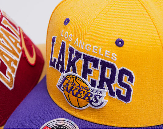Cap Mitchell & Ness - NBA Team Arch Snapback - Los Angeles Lakers - Yellow / Purple