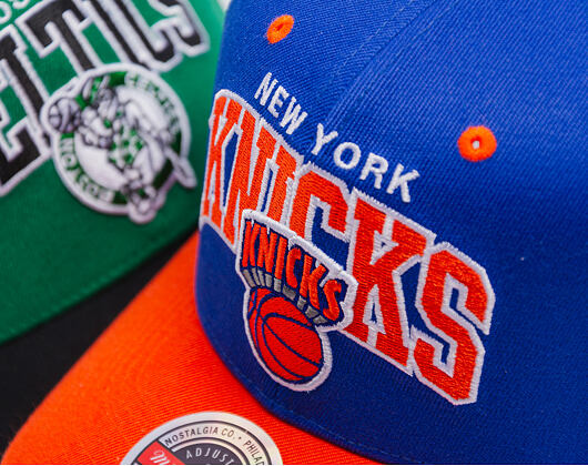 Cap Mitchell & Ness - NBA Team Arch Snapback - New York Knicks - Blue / Orange