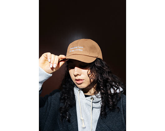 8by8 Dadcap - "running late is my cardio" - Brown/Sky Blue