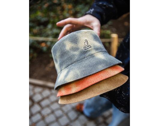 Bucket Hat Kangol - Tie Dye Knit Bucket - Coral Flame/Natural