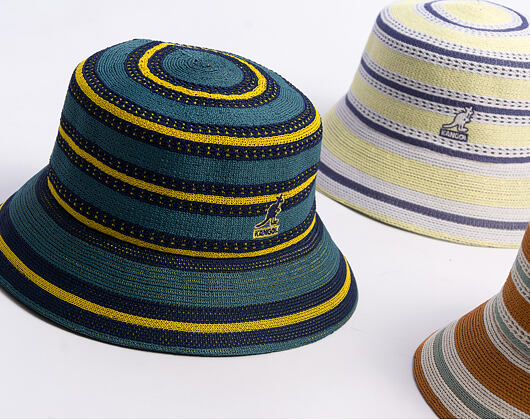 Bucket Hat Kangol - Tropic Resort Stripe Lahinch - Celestial Teal Multi