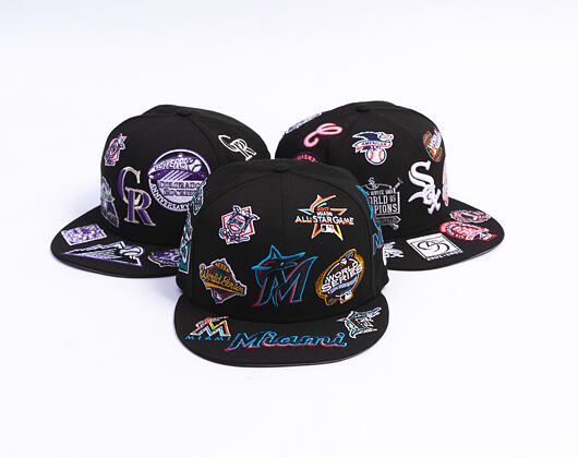 Cap New Era - MLB All Over Logo 59FIFTY - Miami Marlins - Team Color