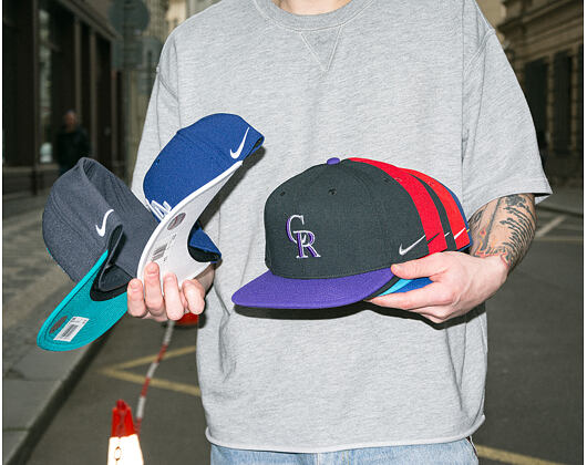Cap Nike - Dri-Fit Pro - Colorado Rockies - Black 00A/Court Purple 51L