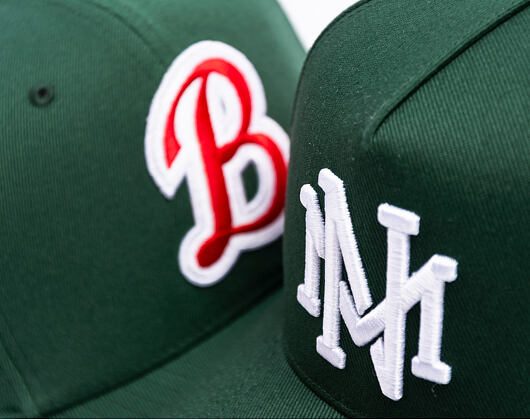 Cap Mitchell & Ness  - Branded Emerald Slam Pro Pinch Snapback - Green/Orange