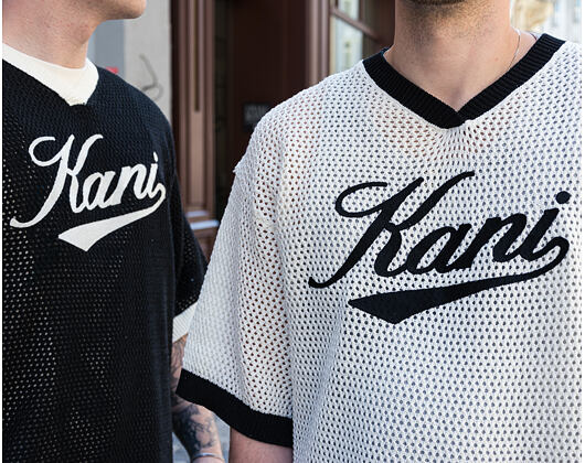 Tee Karl Kani - Cursive Varsity Crochet Boxy T-Shirt White