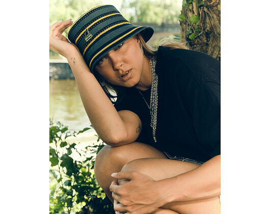 Bucket Hat Kangol - Tropic Resort Stripe Lahinch - Celestial Teal Multi
