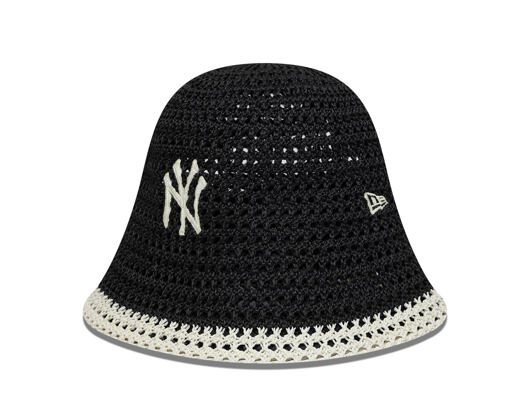 Womens Bucket Hat New Era - MLB Explorer Bucket Explorer Bucket - NY Yankees - Black / White