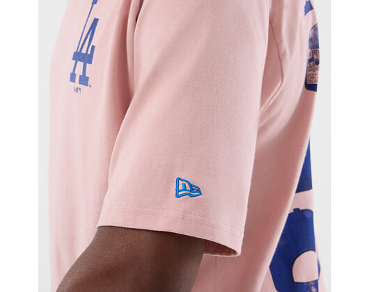 Tee New Era - MLB Cap Graphic Oversized Tee - LA Dodgers - Pink Rouge