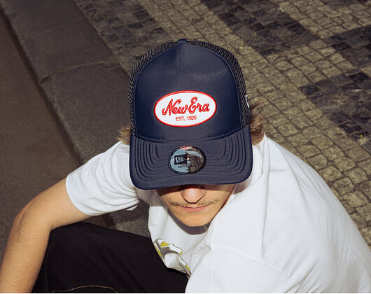 Cap New Era - Branded Oval Foam Patch 9FORTY A-Frame Trucker - Navy