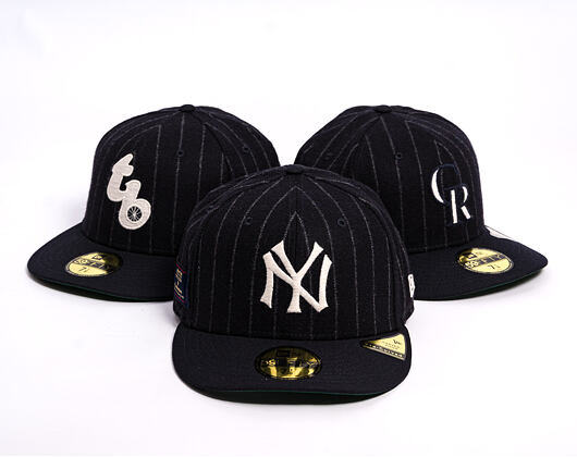 Cap New Era - MLB Moon Cooperstown 59FIFTY - NY Yankees - White And Navy Pinstripe
