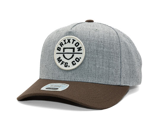 Cap Brixton - Crest C Mp Snapback - Heather Grey/Pinecone Brown