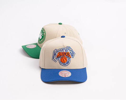 Cap Mitchell & Ness - Off Tilted - NBA - New York Knicks - Off White