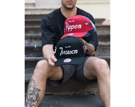 Cap Mitchell & Ness - Player Script Hwc - NBA - Philadelphia 76Ers - Allen Iverson - Black