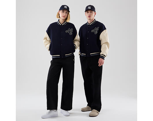 Jacket New Era - Branded Oversized Varsity Jacket - Navy