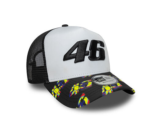 Cap New Era - VR 46 Print Visor 9FORTY A-Frame Trucker - Black