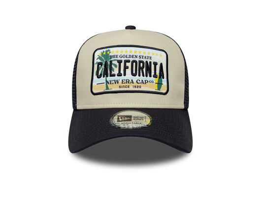 Cap New Era - Branded Licence Plate 9FORTY A-Frame Trucker - Navy / Stone