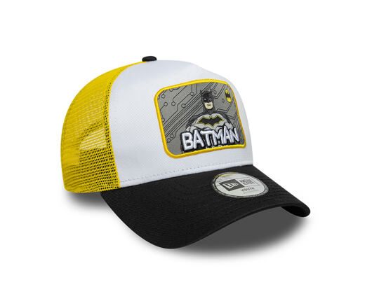 Kids Cap New Era - DC Patch 9FORTY A-Frame Trucker - Batman - White / Black