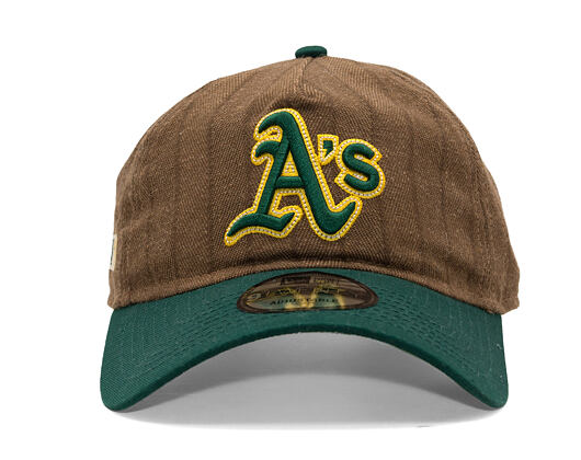 Cap New Era × Three Looms - Chestnut Pinstripe 9TWENTY A-Frame - Oakland Athletics