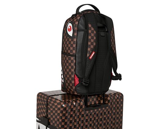 Bag Sprayground - Sharks In Paris Wtf Bubble Brown Check Full-Size Luggage
