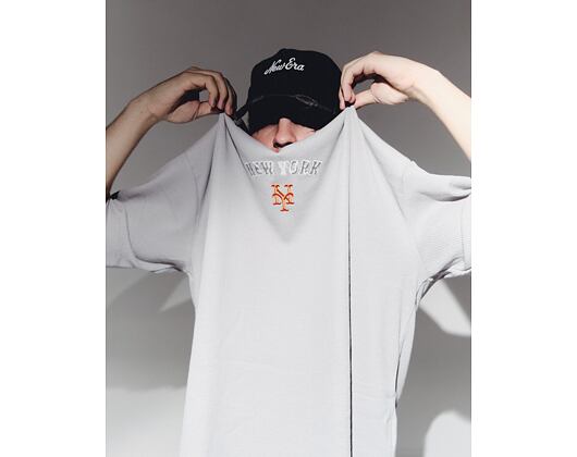 Tee New Era - MLB Waffle Box Tee - NY Mets - Grey