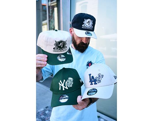 Cap New Era - Branded Washed Graphic 19TWENTY - Cream / Cilantro Green