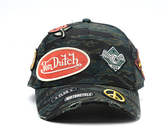 Cap Von Dutch - Motorcycle Club Camo Patches Baseball - Black Tiger Camo