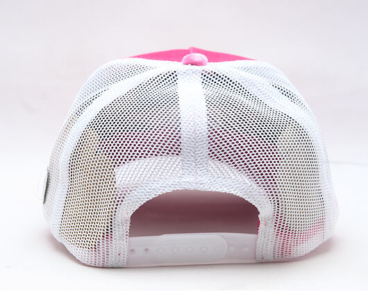 Womens Cap Von Dutch - Baseball - Velvet Rhinestone Logo - White / Pink