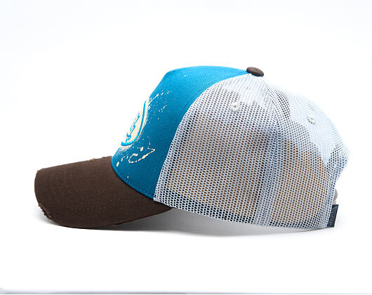 Cap Von Dutch - Baseball - Print & Embroidery - Light Blue / Brown