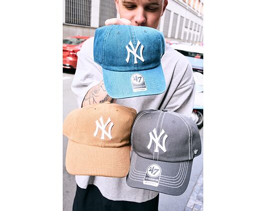 Cap '47 Brand - MLB Thick Cord CLEAN UP - NY Yankees - Camel